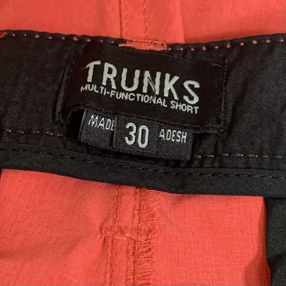 Trunks Shorts Men's Size 30 Coral Red Quick Dry Beach Pool Swim Resort Casual - Picture 10 of 13